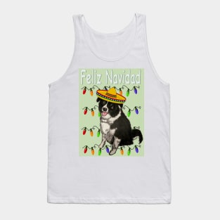 Feliz Navidad Border Collie Tank Top